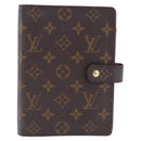 LOUIS VUITTON Monogram Agenda MM Day Planner Cover R20105 LV Auth SW2683-13
