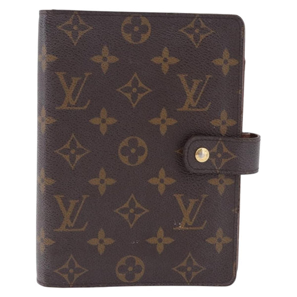 LOUIS VUITTON Monogram Agenda MM Day Planner Cover R20105 LV Auth SW2683