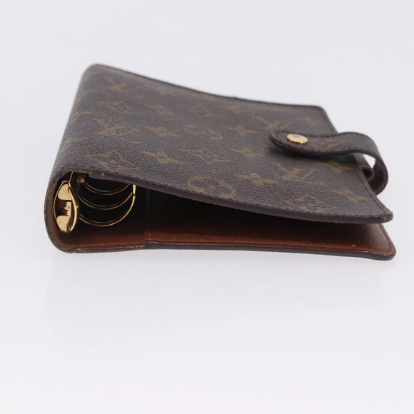 LOUIS VUITTON Monogram Agenda MM Day Planner Cover R20105 LV Auth SW2683