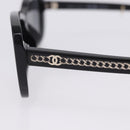 CHANEL COCO Mark Chain Rectangle Shape Sunglasses plastic CC Auth SW2687SAM-14