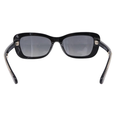 CHANEL COCO Mark Chain Rectangle Shape Sunglasses plastic CC Auth SW2687SAM - 0