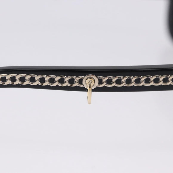 CHANEL COCO Mark Chain Rectangle Shape Sunglasses plastic CC Auth SW2687SAM