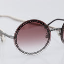 CHANEL COCO Mark Pearl Triple Chain Gradient Sunglasses plastic Wine Red Silver CC Auth SW2690M-5