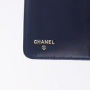 CHANEL COCO Mark Day Planner Cover Denim Blue Gold CC Auth SW2693SAM-19