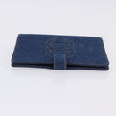 CHANEL COCO Mark Day Planner Cover Denim Blue Gold CC Auth SW2693SAM-3