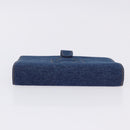 CHANEL COCO Mark Day Planner Cover Denim Blue Gold CC Auth SW2693SAM-4