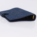 CHANEL COCO Mark Day Planner Cover Denim Blue Gold CC Auth SW2693SAM-5