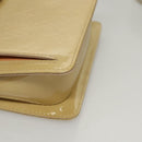 LOUIS VUITTON Monogram Vernis Motto Accessory Pouch Beige M91136 LV Auth sw270-15