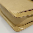 LOUIS VUITTON Monogram Vernis Motto Accessory Pouch Beige M91136 LV Auth sw270-16
