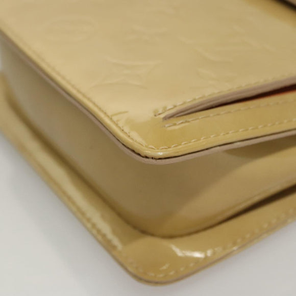 LOUIS VUITTON Monogram Vernis Motto Accessory Pouch Beige M91136 LV Auth sw270