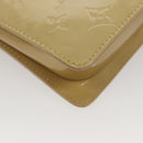 LOUIS VUITTON Monogram Vernis Motto Accessory Pouch Beige M91136 LV Auth sw270-17