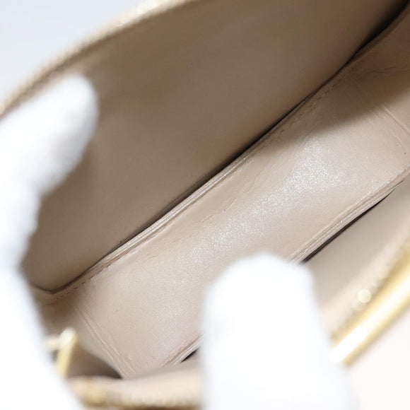 LOUIS VUITTON Monogram Vernis Motto Accessory Pouch Beige M91136 LV Auth sw270