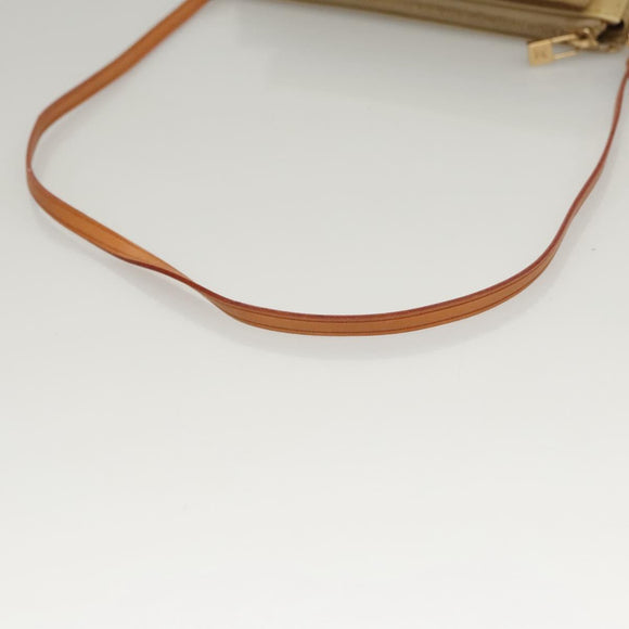 LOUIS VUITTON Monogram Vernis Motto Accessory Pouch Beige M91136 LV Auth sw270