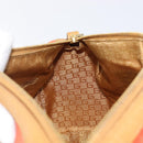 GUCCI Hand Bag Suede Orange Gold Tone 000 0851 Auth SW2761-22