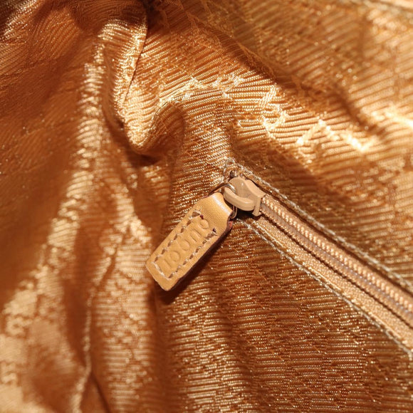 GUCCI Hand Bag Suede Orange Gold Tone 000 0851 Auth SW2761