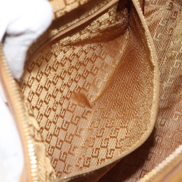 GUCCI Hand Bag Suede Orange Gold Tone 000 0851 Auth SW2761