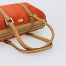 GUCCI Hand Bag Suede Orange Gold Tone 000 0851 Auth SW2761-7