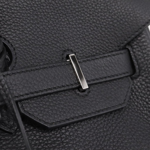 HERMES Birkin 35 Hand Bag Togo leather Black Silver Auth SW2762SM