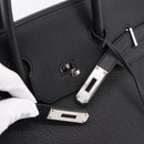 HERMES Birkin 35 Hand Bag Togo leather Black Silver Auth SW2762SM-18