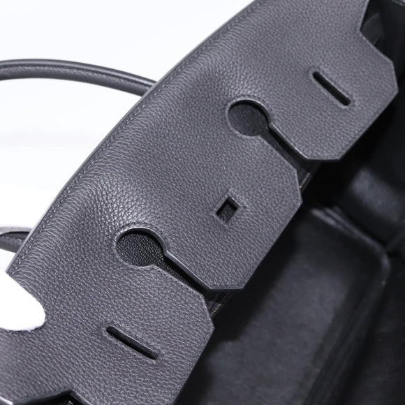 HERMES Birkin 35 Hand Bag Togo leather Black Silver Auth SW2762SM