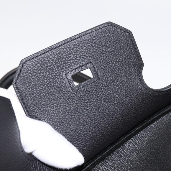 HERMES Birkin 35 Hand Bag Togo leather Black Silver Auth SW2762SM