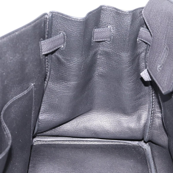 HERMES Birkin 35 Hand Bag Togo leather Black Silver Auth SW2762SM