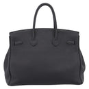 HERMES Birkin 35 Hand Bag Togo leather Black Silver Auth SW2762SM-3