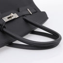 HERMES Birkin 35 Hand Bag Togo leather Black Silver Auth SW2762SM-7