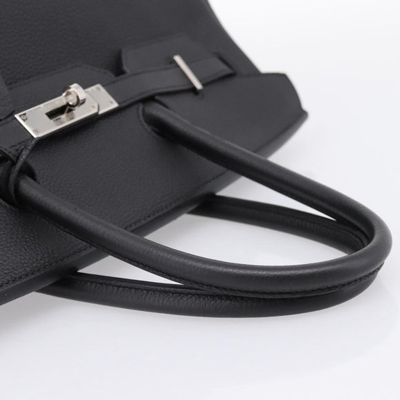 HERMES Birkin 35 Hand Bag Togo leather Black Silver Auth SW2762SM