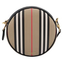 BURBERRY Nova Check Icon Stripe Louise Bag PVC 2way Beige 8051846 Auth SW2764M-13