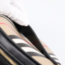 BURBERRY Nova Check Icon Stripe Louise Bag PVC 2way Beige 8051846 Auth SW2764M-25