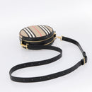 BURBERRY Nova Check Icon Stripe Louise Bag PVC 2way Beige 8051846 Auth SW2764M-7