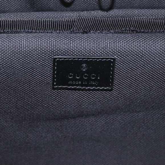 GUCCI GG Supreme Large Trolley Travel Bag Carry Case PVC Black Auth SW2765SAM