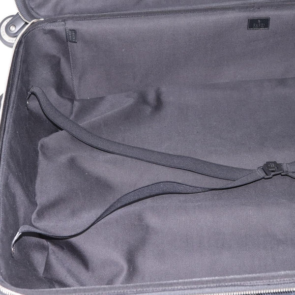 GUCCI GG Supreme Large Trolley Travel Bag Carry Case PVC Black Auth SW2765SAM