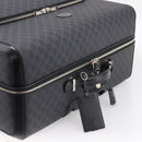 GUCCI GG Supreme Large Trolley Travel Bag Carry Case PVC Black Auth SW2765SAM-6