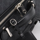 GUCCI GG Supreme Large Trolley Travel Bag Carry Case PVC Black Auth SW2765SAM-7