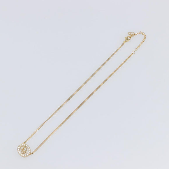 Christian Dior Necklace metal Gold Tone Auth SW2795V