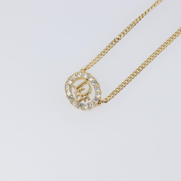 Christian Dior Necklace metal Gold Tone Auth SW2795V