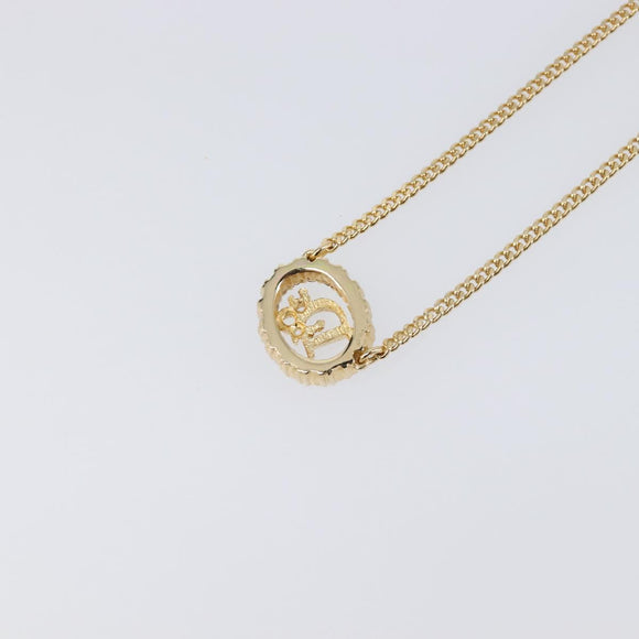 Christian Dior Necklace metal Gold Tone Auth SW2795V