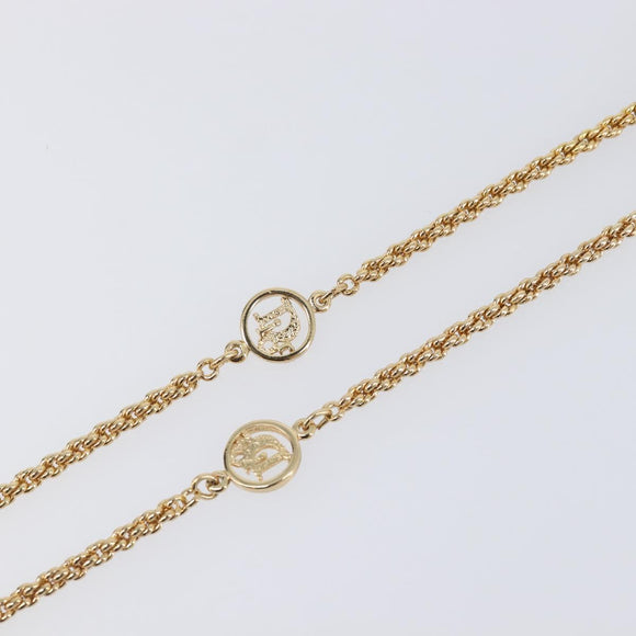 Christian Dior Necklace metal Gold Tone Auth SW2796V