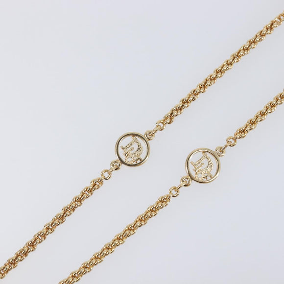 Christian Dior Necklace metal Gold Tone Auth SW2796V