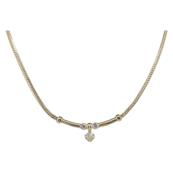 Christian Dior Necklace metal Gold Auth SW2798V