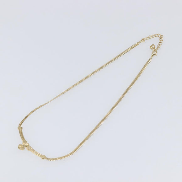 Christian Dior Necklace metal Gold Auth SW2798V