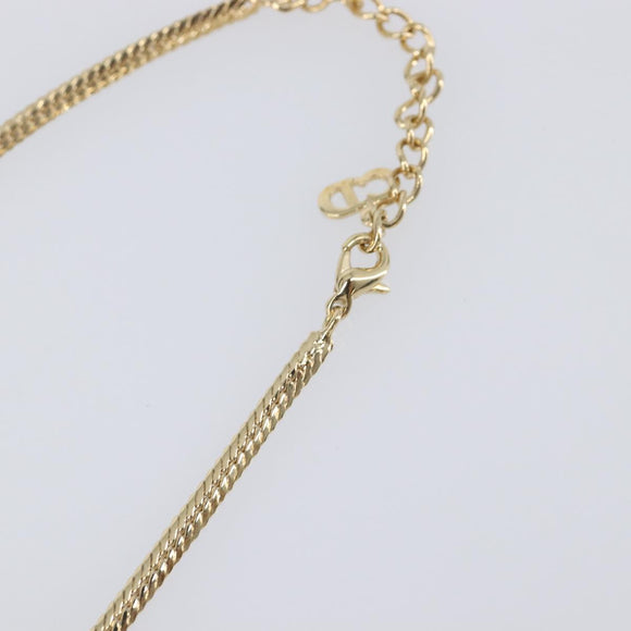 Christian Dior Necklace metal Gold Auth SW2798V