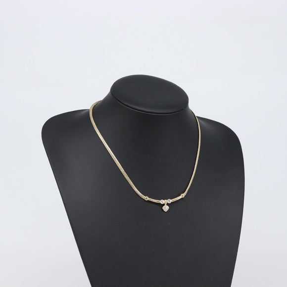 Christian Dior Necklace metal Gold Auth SW2798V