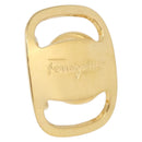 Salvatore Ferragamo Vala Scarf Ring metal Gold Auth SW2799A-1