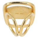 Salvatore Ferragamo Vala Scarf Ring metal Gold Auth SW2799A-3