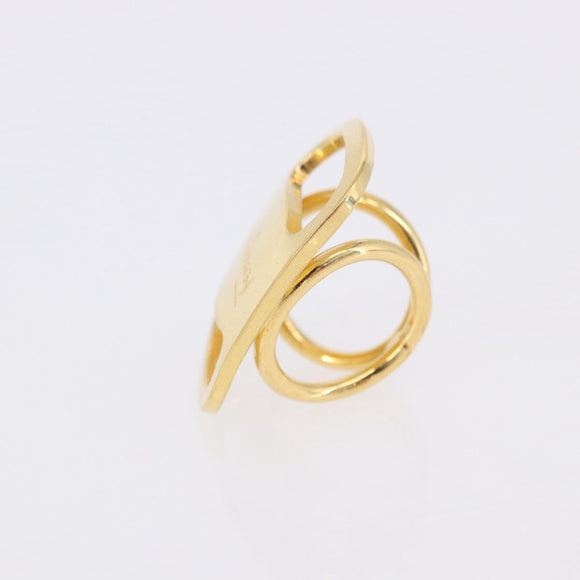 Salvatore Ferragamo Vala Scarf Ring metal Gold Auth SW2799A
