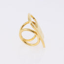 Salvatore Ferragamo Vala Scarf Ring metal Gold Auth SW2799A-5