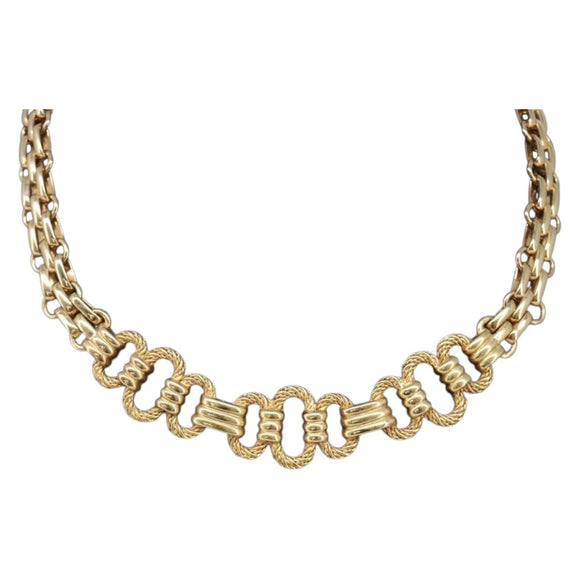 Christian Dior Necklace metal Gold Tone Auth SW2803